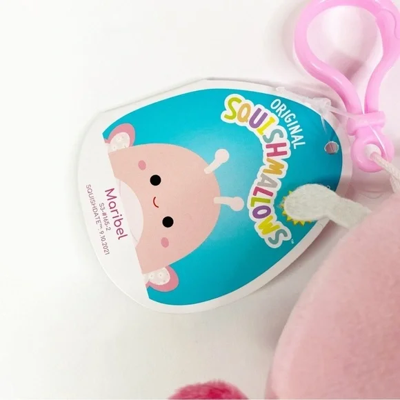 Squishmallow Maribel the Pink Butterfly Clip NWT - Picture 2 of 2